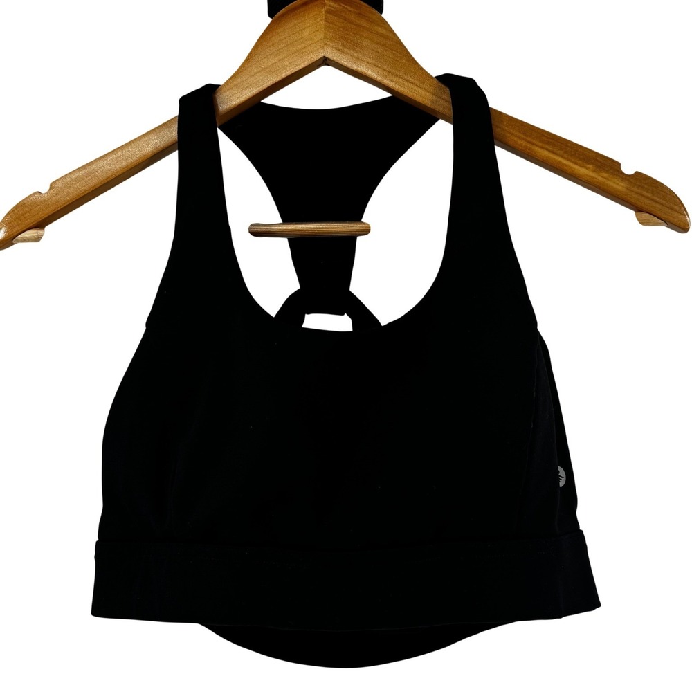 Halara Black Padded Racerback Cutout Sports Bra Medium Yoga Gym Activewear